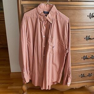 Nautica Orange Multi-Check Button-Down Shirt
